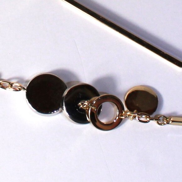 Chico's Silver and Gold Disk Necklace - Picture 9 of 9